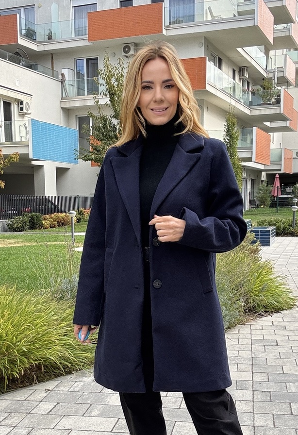 Arabella kabát sötétkék – Innova Fashion